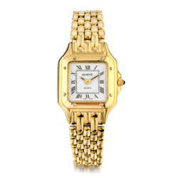 Ladies 18kt Yellow Gold Geneve Wrsitwatch.