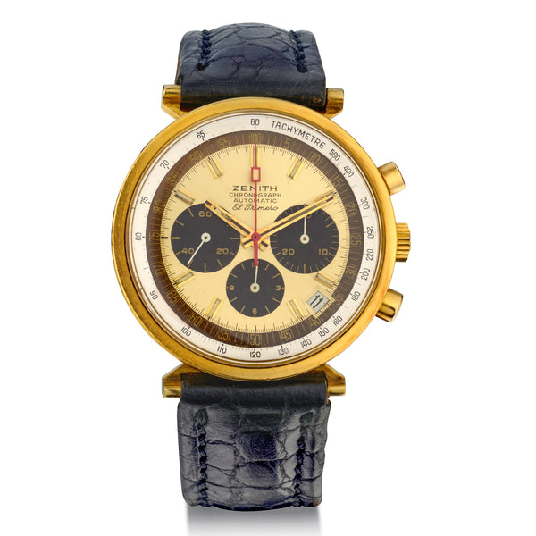 Rare!! Mens 18kt Yellow Gold Zenith El Primero in 18kt Yellow Gold