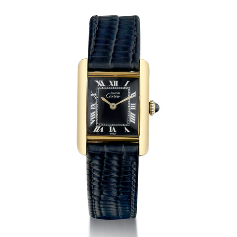 Ladies Carter Le Must Tank Wristwatch. Black Dial