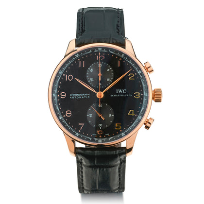 IWC Portuguese Chronograph Rose Gold Automatic 41MM Watch. Ref: IW371482
