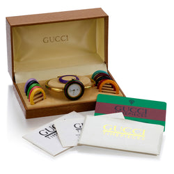 Gucci Vintage Ladies Change Bezel Wristwatch. Ref: 11/12.2.  B&P