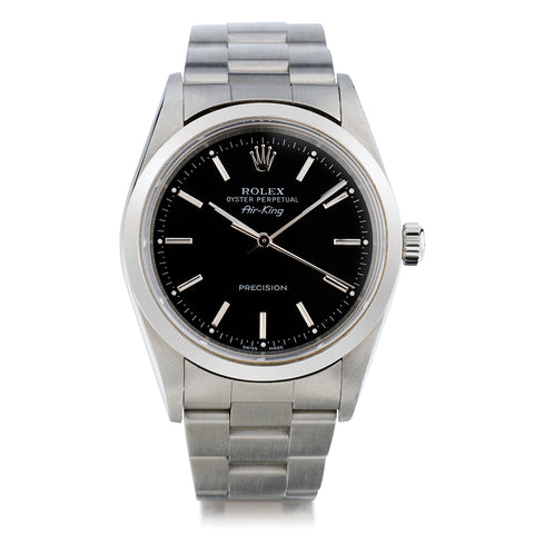 Rolex Stainless Steel OP Air King Precision with Black Dial. Ref: 14000M