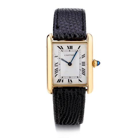 Vintage Cartier LM Tank LC Paris 18kt Yellow Gold Wristwatch. Ref: 78086