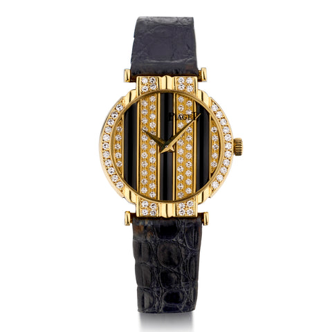 Piaget Polo Ladies 18kt Yellow Gold with Diamonds and Onyx. Ref:8265