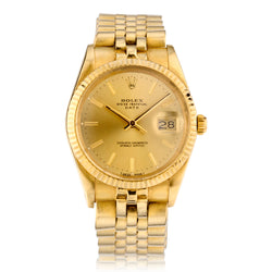 Mens Rolex Date 14kt Yellow Gold. Reference # 15037. B&P