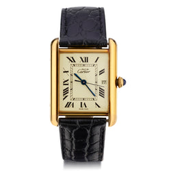 Must de Cartier Jumbo Tank Vermeil Plated. Ref: W1017454