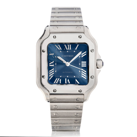 Santos de Cartier in Stainless Steel. Medium Model. Ref: 407552