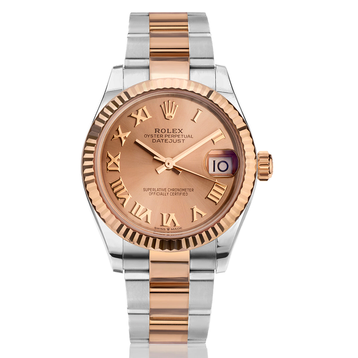 Rolex Oyster Perpetual 31mm Everose Gold And Steel Watch. Ref: 278271
