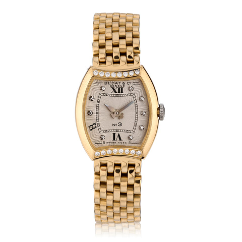 Bedat & Co in 18kt Yellow Gold and Diamond Wristwatch. Ref: 304.323.109