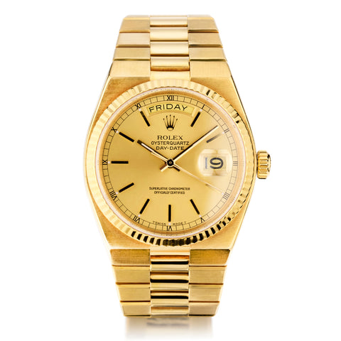 Rolex Oysterquartz Day-Date in 18kt Yellow Gold. Ref: 19018