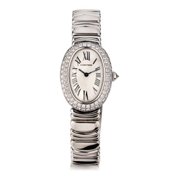 Cartier Ladies Baignoire, Factory Dial in 18kt White Gold. Ref: 1955