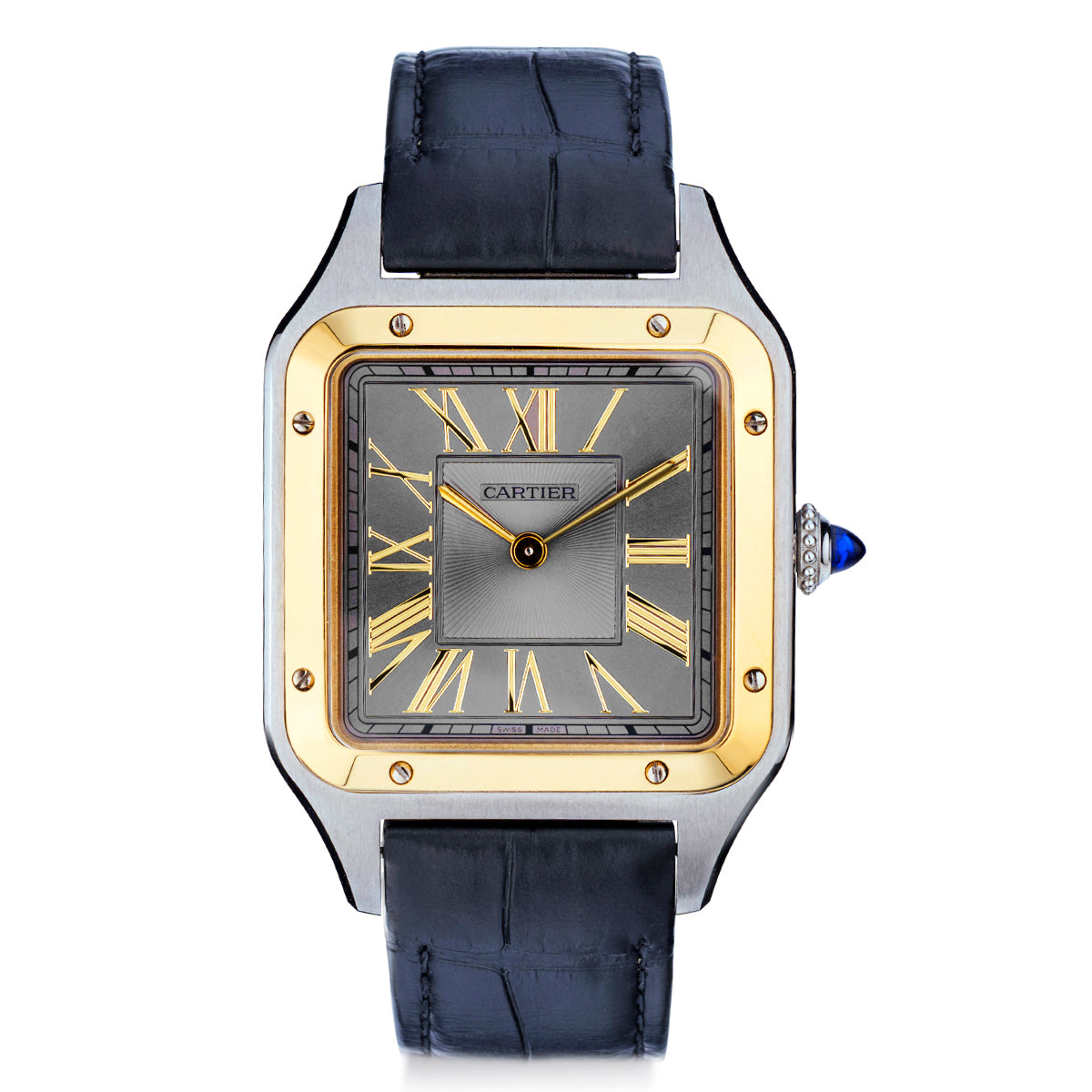 Cartier Santos Dumont Large in Steel and 18kt Yellow Gold. Ref: W2SA0028