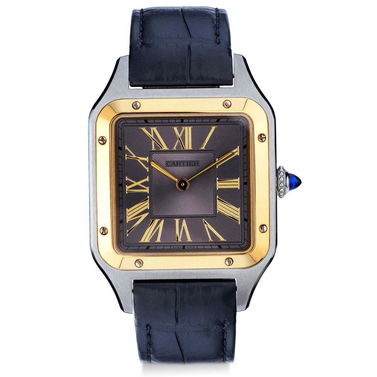 Cartier Santos Dumont Large in Steel and 18kt Yellow Gold. Ref: W2SA0028