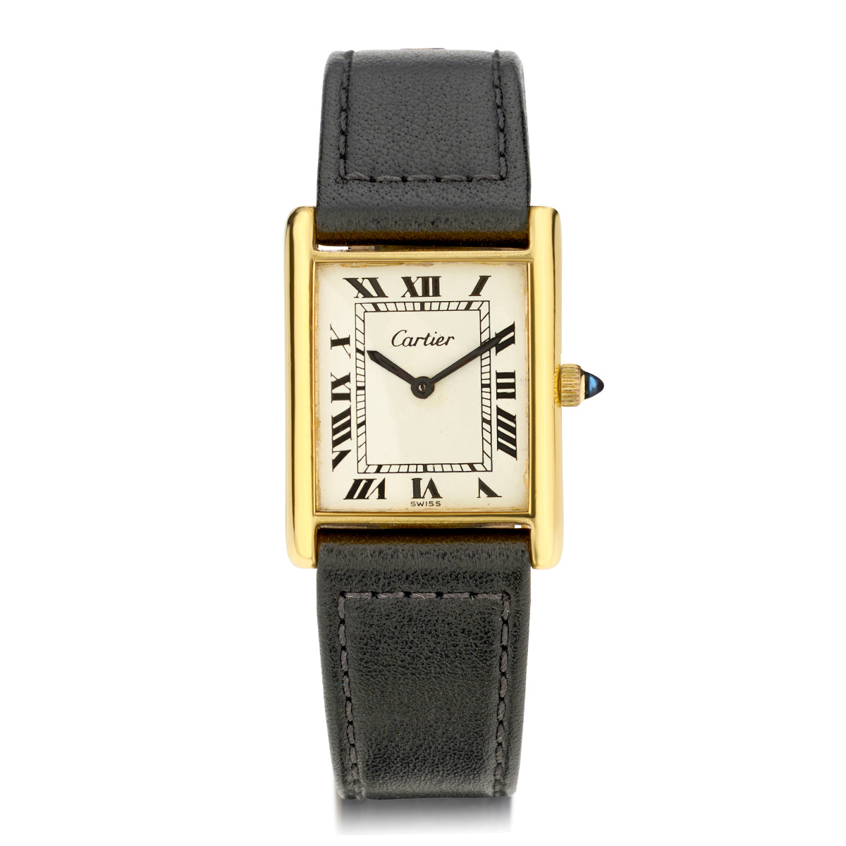 Cartier Tank Large Vermeil Plated Wriustwatch.1970's | Van Rijk Estate ...