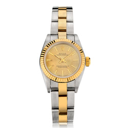 Rolex Ladies Oyster Perpetual No Date  in Steel and 18kt Yellow Gold. Ref: 67193
