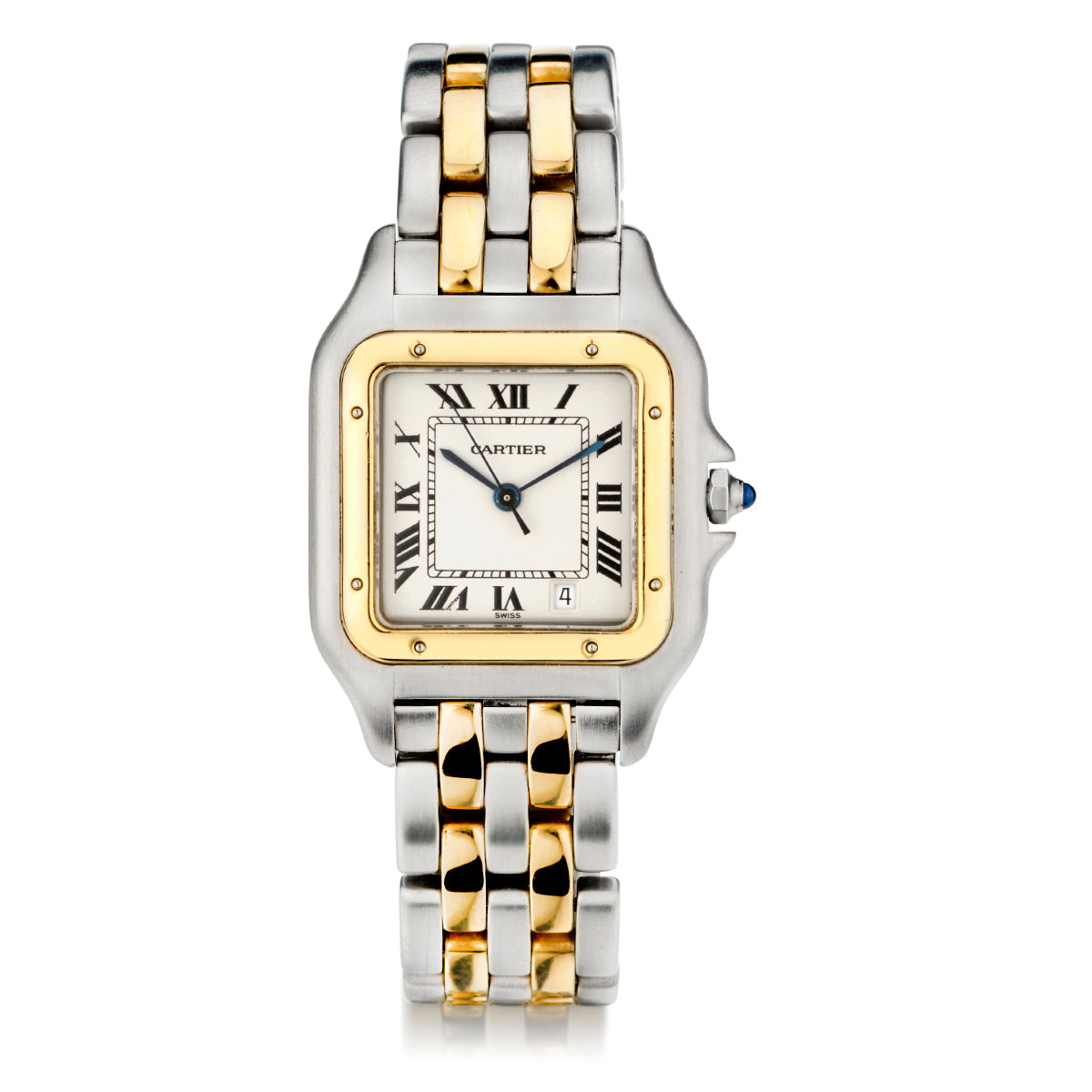 Panthere de Cartier. Mid Size with 2 Rows Gold and Steel.Reference:2672
