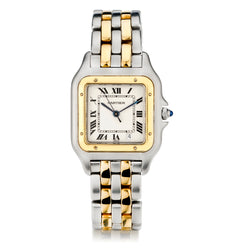 Panthere de Cartier. Mid Size with 2 Rows Gold and Steel. New.