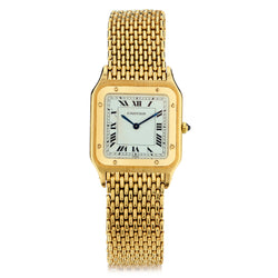 Unisex Cartier Santos Dumont in 18kt Yellow Gold Wristwatch. Paris. Ref: 96054