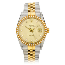Rolex Datejust 36mm in Steel and 18kt Yellow Gold. Circa 1986. Ref: 16013