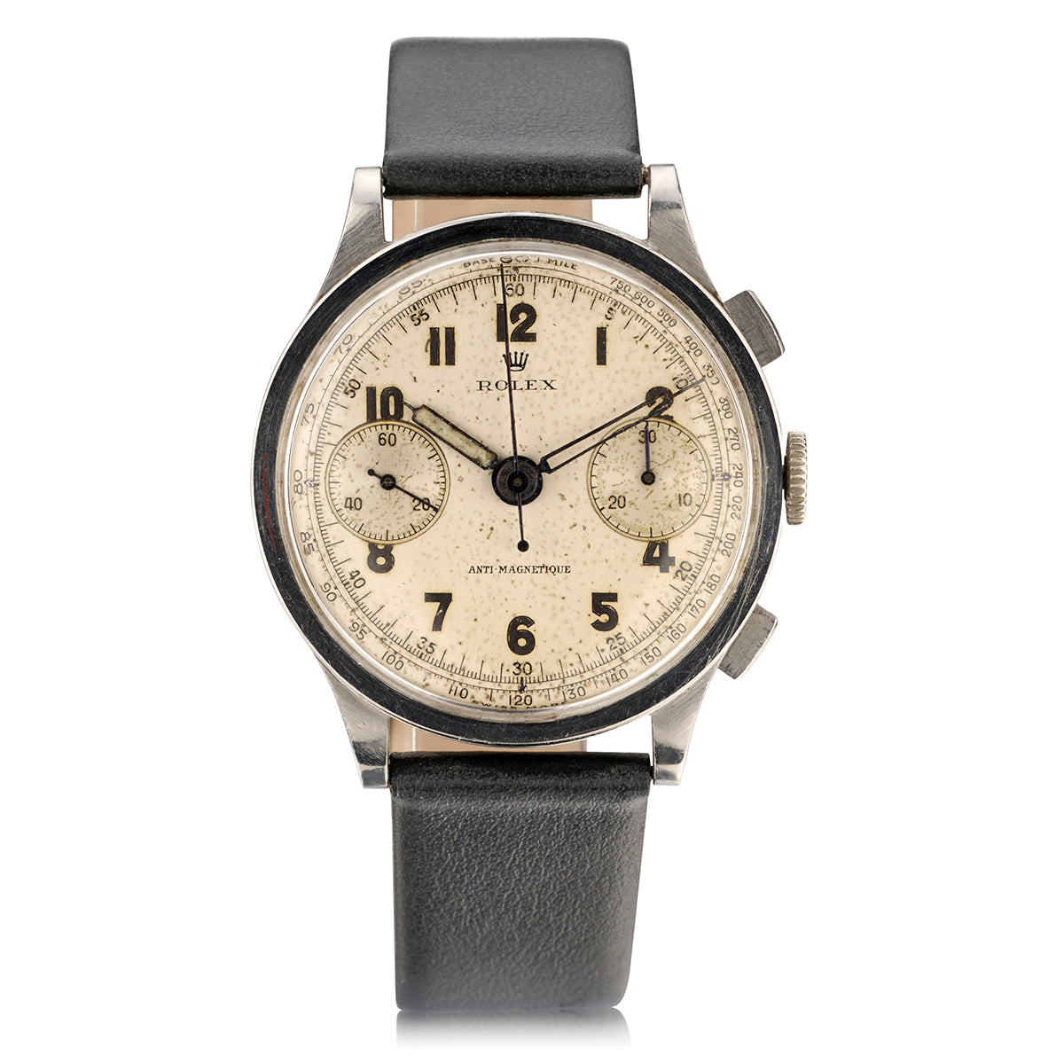 Rare!! Rolex Stainless Steel Anti Magnetic Chronograph. Circa 1940. Ref: 2508