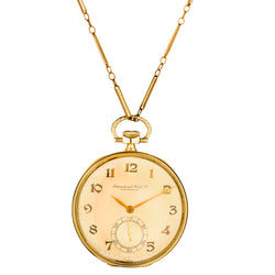 International Watch Company 14kt Yellow Gold Slim Pocket Watch. Circa 1926