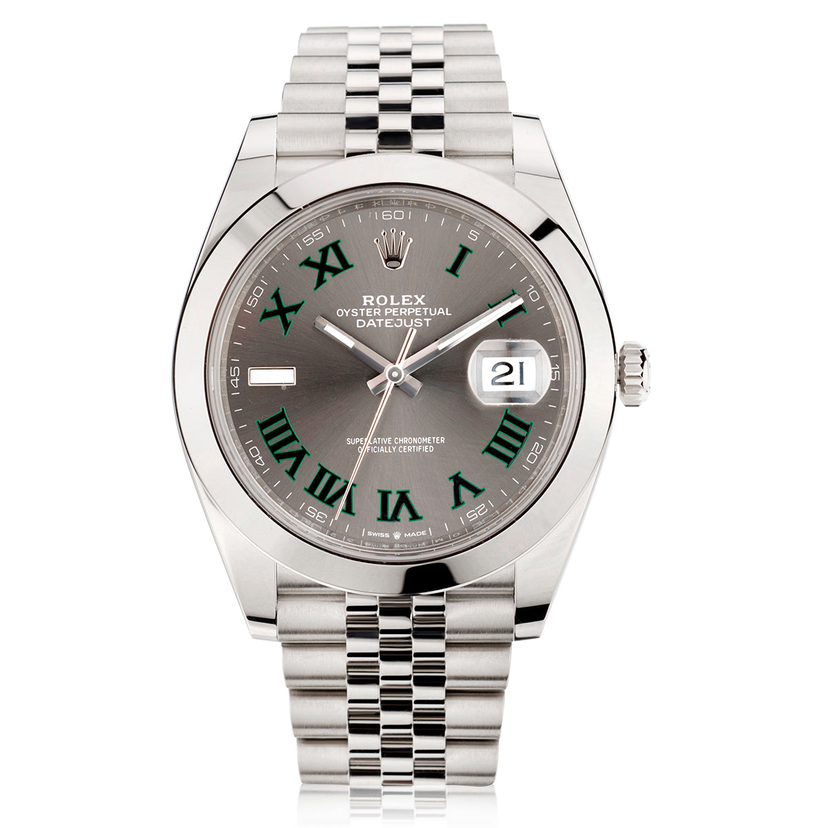 Rolex Datejust 41 Wimbledon Stainless Steel Watch. Ref: 126300