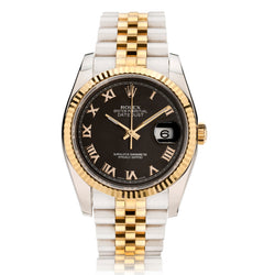 Rolex Oyster Perpetual Datejust II .2-Tone Black Dial 41MM Watch. Ref: 116233