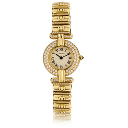 Cartier Colisee 18kt Yellow Gold and Diamond Wristwatch.