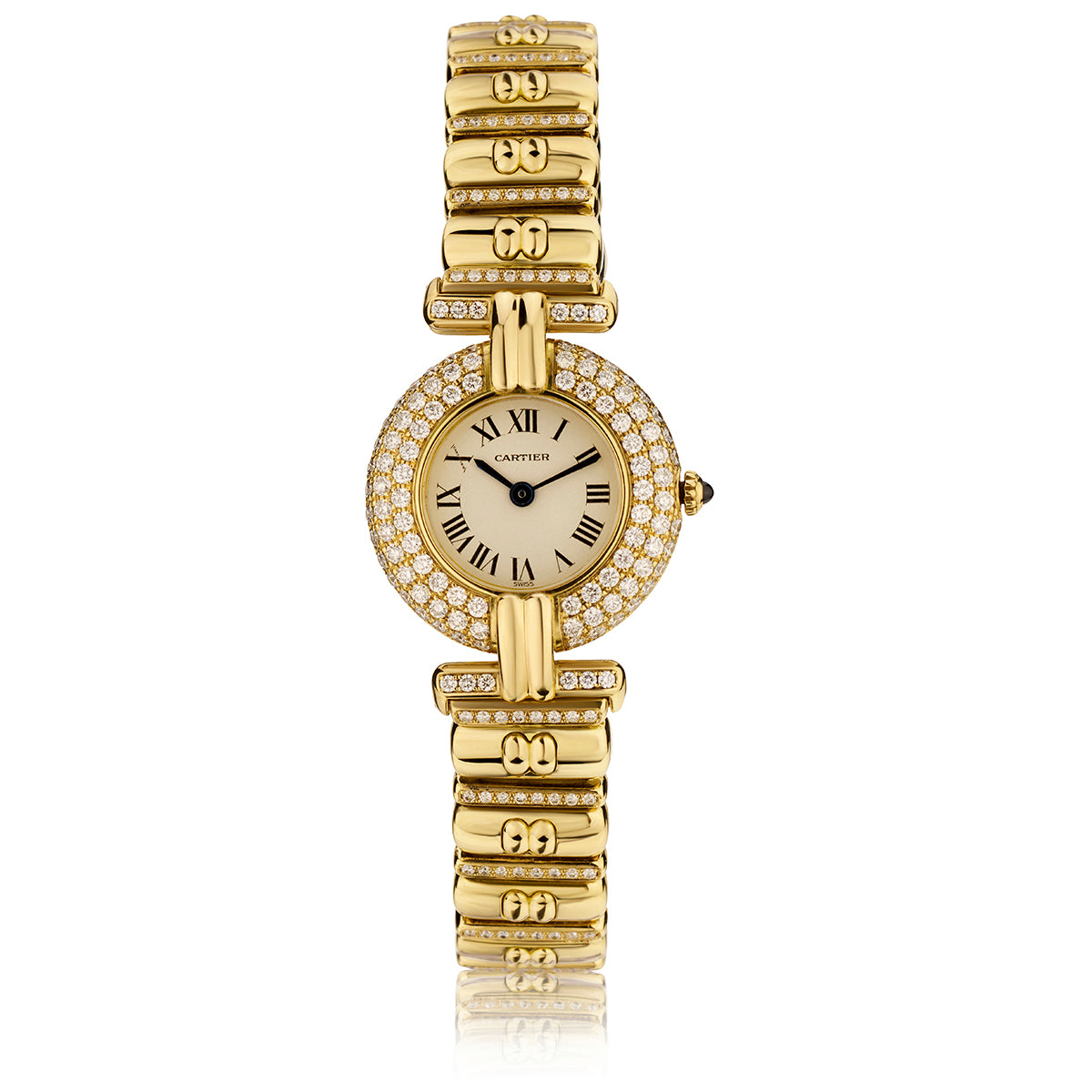 Cartier Colisee 18kt Yellow Gold and Diamond Wristwatch.