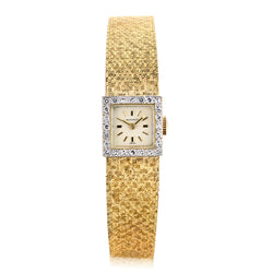 Movado Swiss Ladies 14kt Yellow Gold and Diamond Wristwatch.