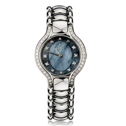 Ladies Ebel Beluga in Stainless Steel . Black Mother of Pearl Dial.