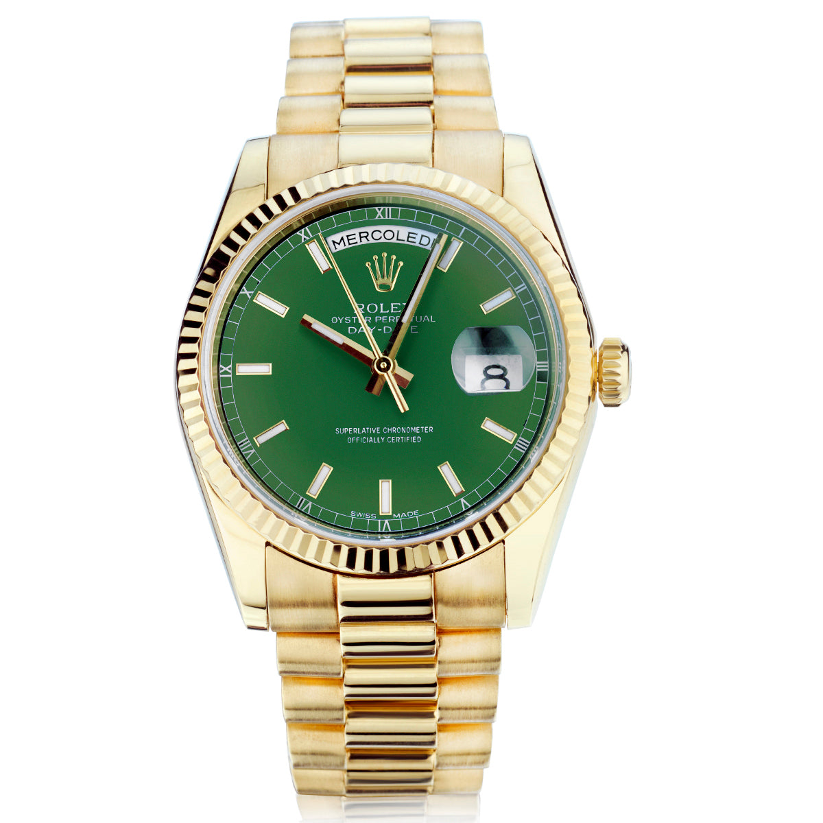 Mens Rolex Day-Date 40 Money Green Wristwatch in 18kt Yellow Gold. Ref: 228238