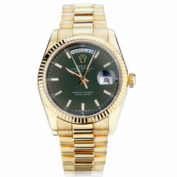 Rolex President Day-Date Yellow Gold Green Ombre Watch. Ref: 118238
