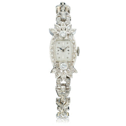 Ladies 14kt White Gold and Diamond Hamilton Wristwatch. 3.50ct Tw