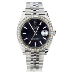 Rolex Datejust 41 Stainless Steel Watch. Black Dial. Ref: 126300