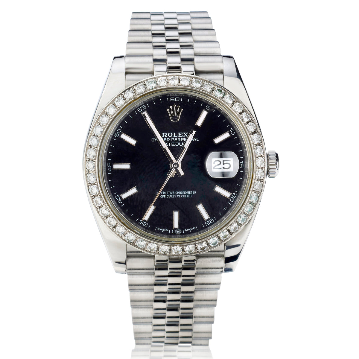 Rolex Datejust 41 Stainless Steel Watch. Black Dial. Ref: 126300