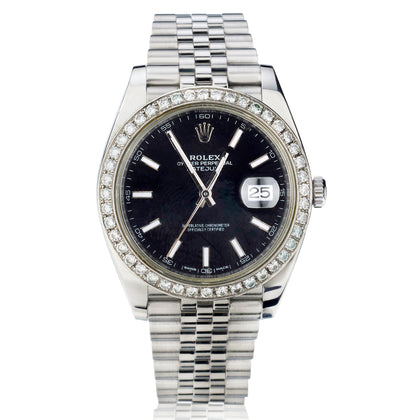 Rolex Datejust 41 Stainless Steel Watch. Black Dial. Ref: 126300
