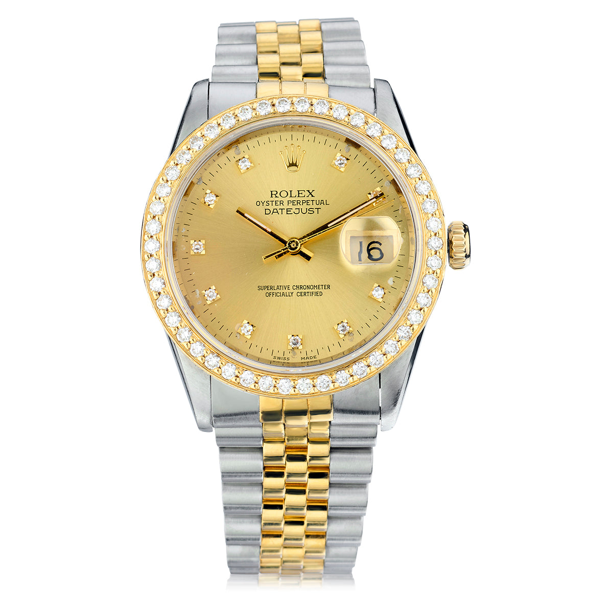 Rolex Oyster Perpetual Datejust Two-Tone Diamond Watch . Ref: 116233
