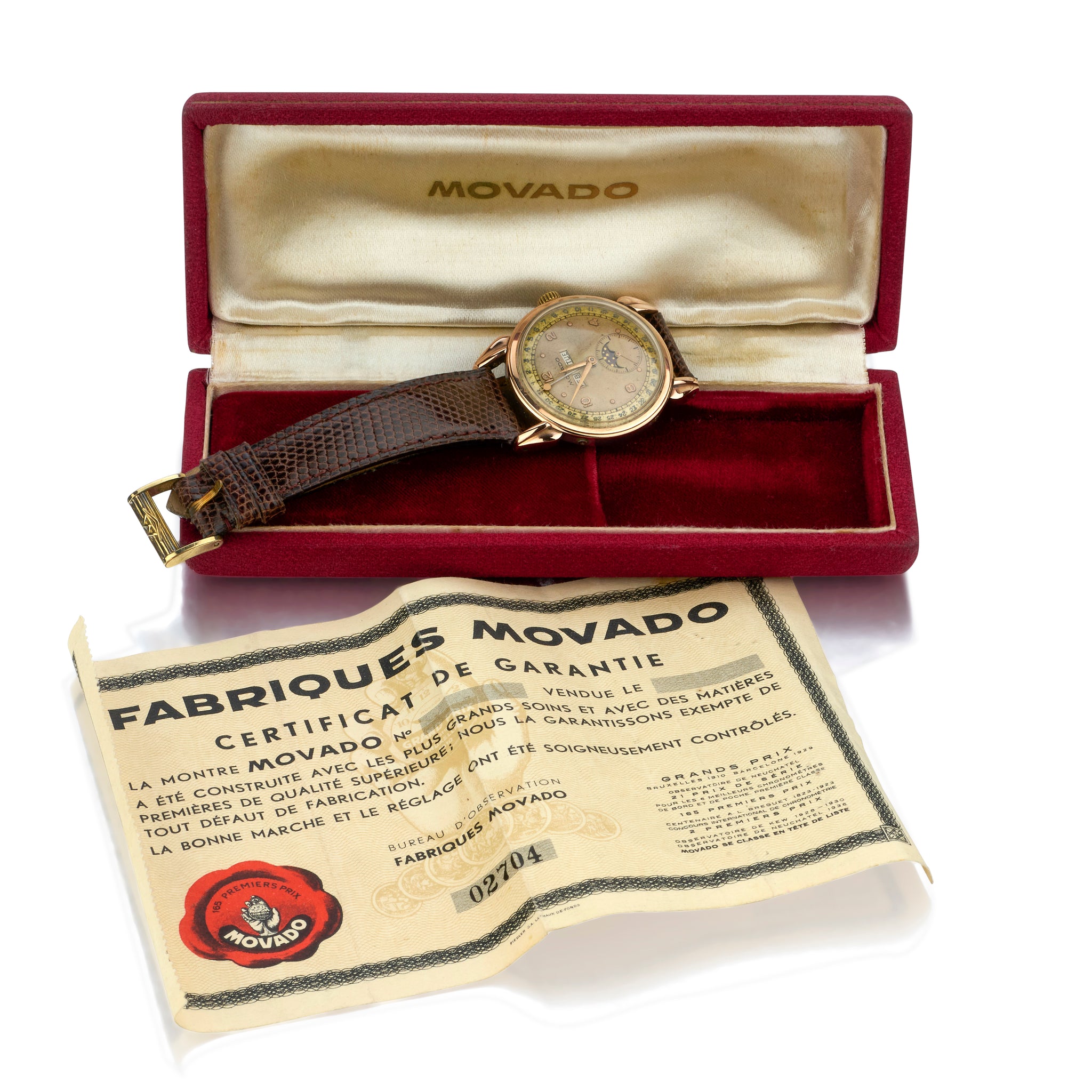 Movado Clestograf Triple Calendar Moonphase. Circa 1945-1950