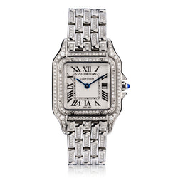 Cartier Stainless Steel Panthere set with Custom Diamonds . Ref: 4016/WSPN0007