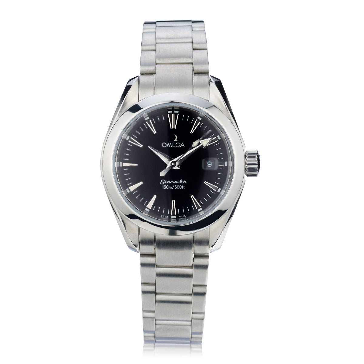 Ladies Omega Seamaster Date in Stainless Steel. Ref: 2577.50