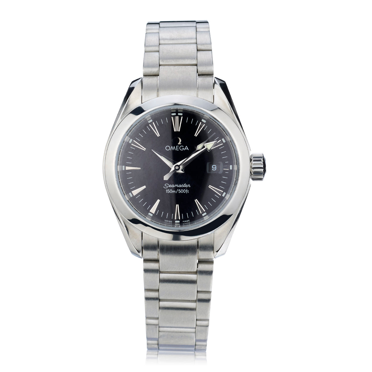 Ladies Omega Seamaster Date in Stainless Steel. Ref: 2577.50