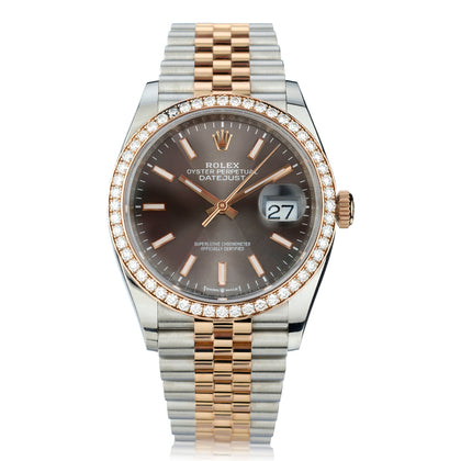 Rolex Datejust Stainless Steel and 18kt Rose Gold Watch. Ref: 126281 RBR