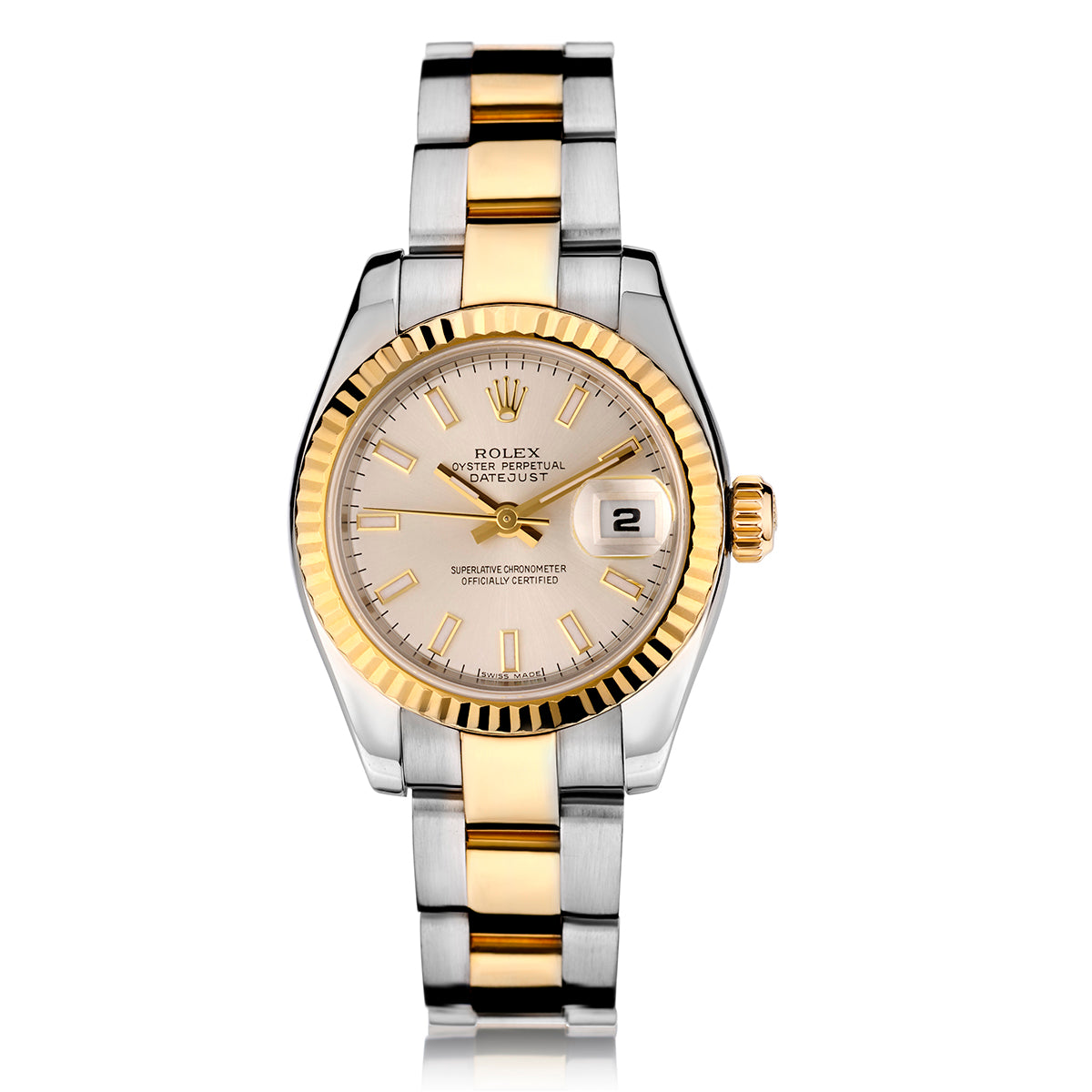 Ladies Rolex Datejust 2 Tone Wristwatch 26mm. White Dial. Ref: 179173