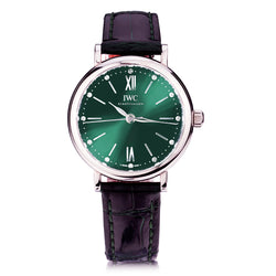 IWC Portofino Ladies Green Wristwatch on Leather Band. Ref: IW357405
