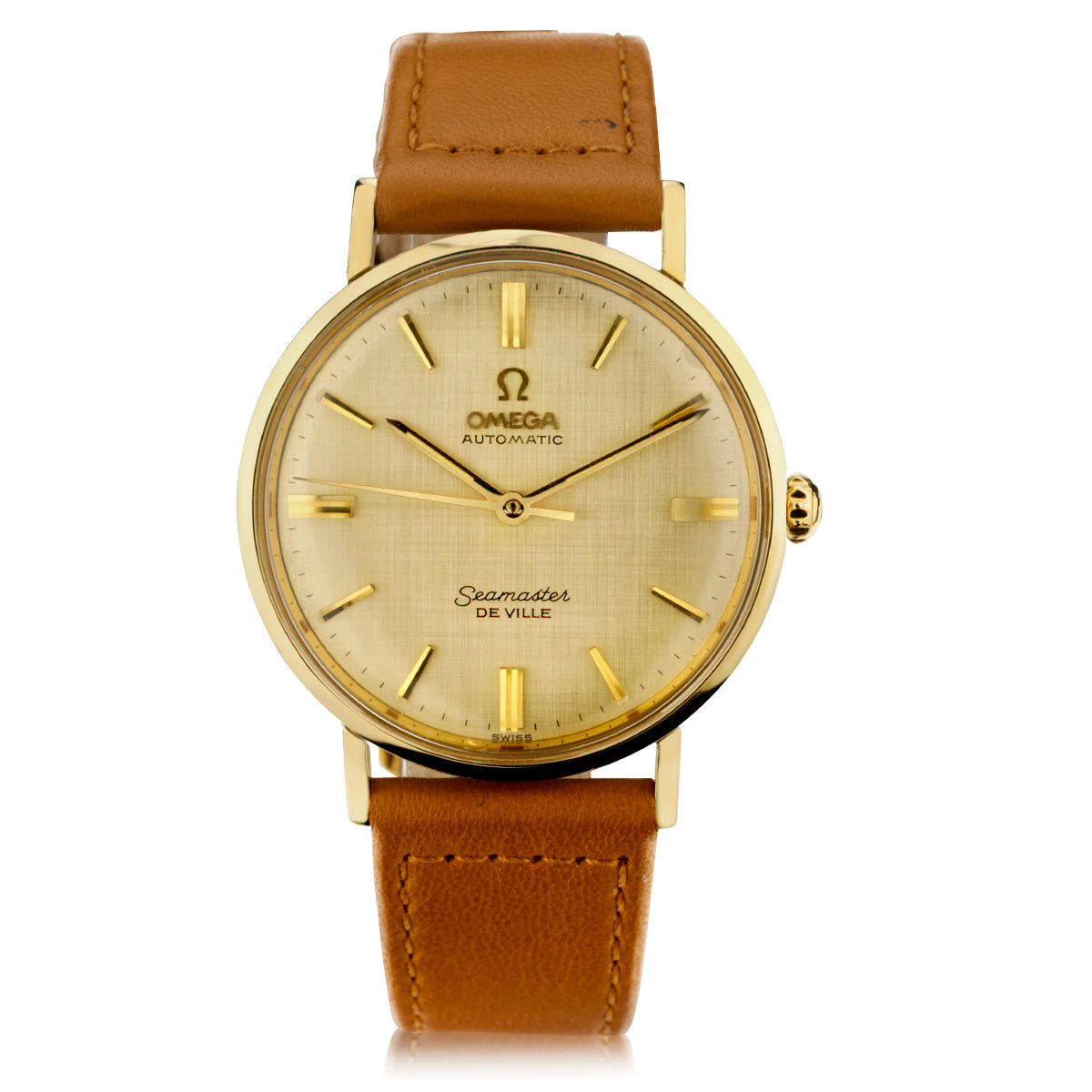 Mens Omega Seamaster De Ville in 14kt Yellow Gold. 34mm. Circa 1964