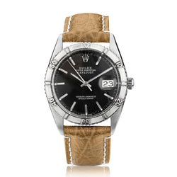 Rolex Datejust Turnograph Black Dial Steel Vintage Watch. Ref: 1625