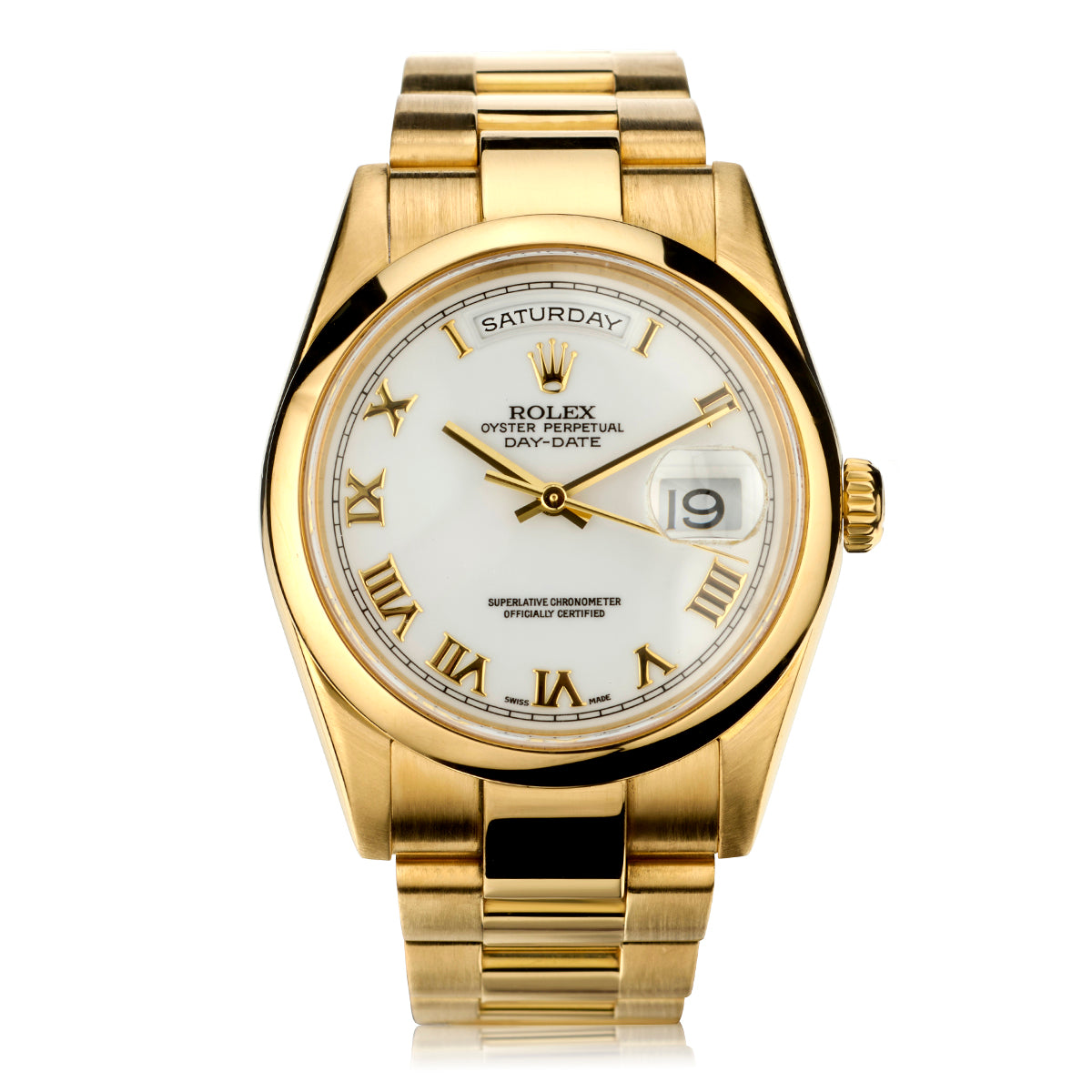 Rolex 18kt Y/G  Day-Date 36. Reference number: 118208.