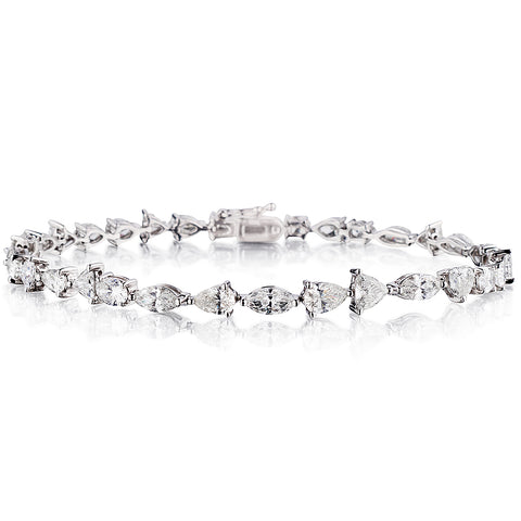 8.00 Total Carat Mixed-Cut Diamond Tennis Bracelet
