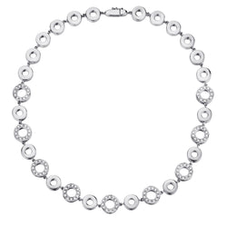 Ladies 18kt White Gold Diamond Necklace. 2.00ct Tw